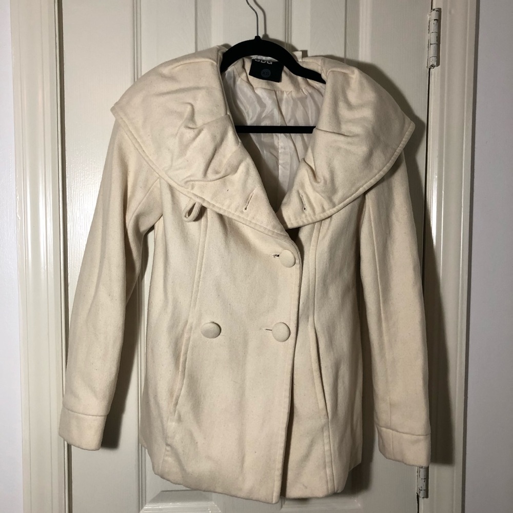BDG | Cream Color Wool Coat, Size XS